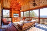 Screened Deck features Seating for 8 and 55 4K HD Smart TV